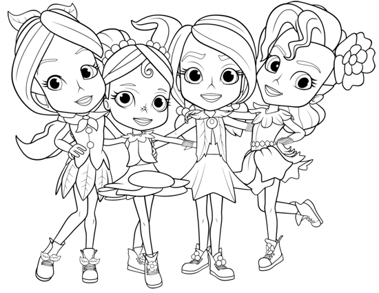 Rainbow Rangers Colouring Pages