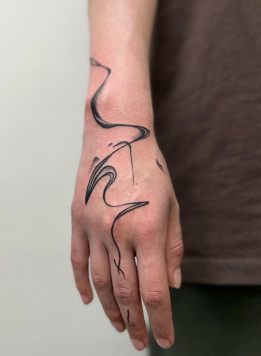 Abstract Tattoo On Hand