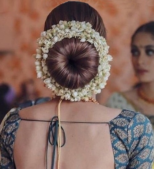 Flower Gajra Mogra Flower Hair Accessory Bun Gajra Indian - Etsy
