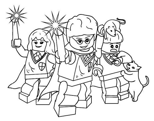 Lego harry potter coloring page