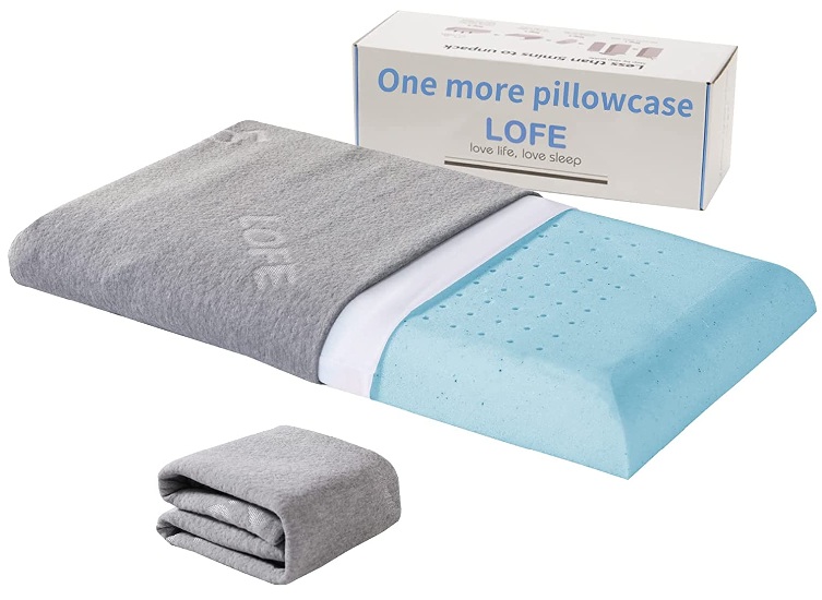 Lofe 2.5'' Ultra-Thin Memory Foam Pillow