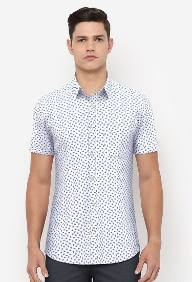 Peter England Half Sleeve Printed Shirt