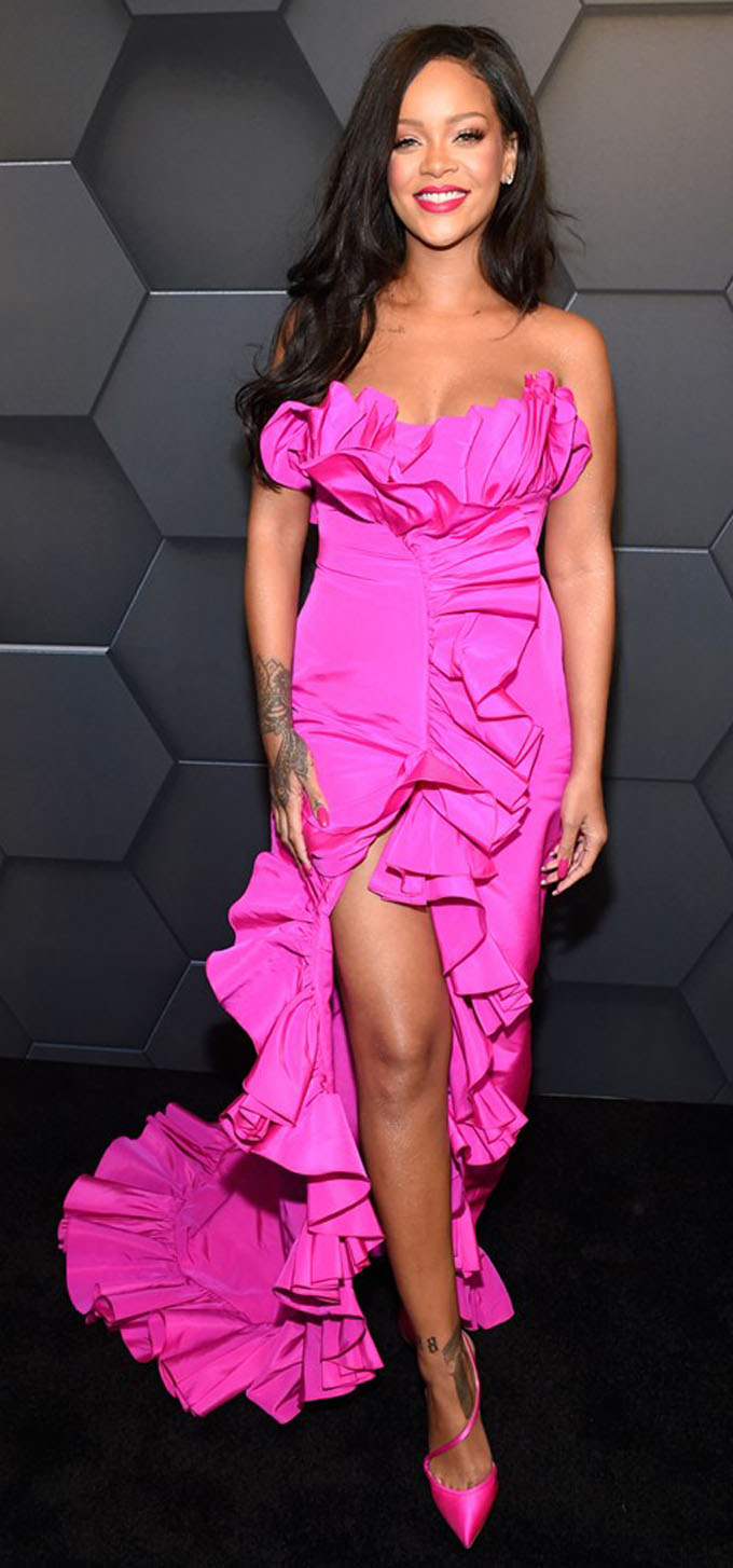 Rihanna In A Hot Pink Outfit