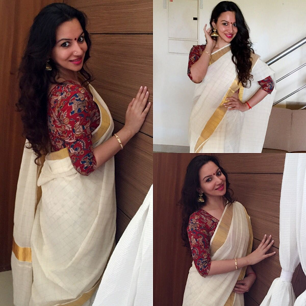 Pin by smitha rajeev on kerala saree bridal | Kerala saree, Set saree,  Wedding blouse designs