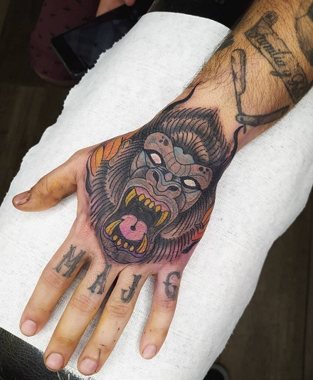 Angry Gorilla Tattoo Design
