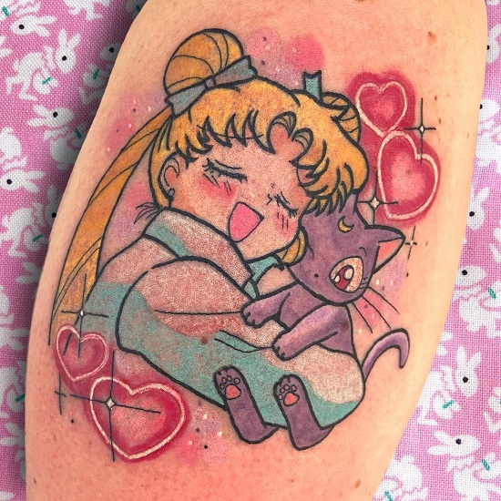 Anime Sleeve Tattoo Design