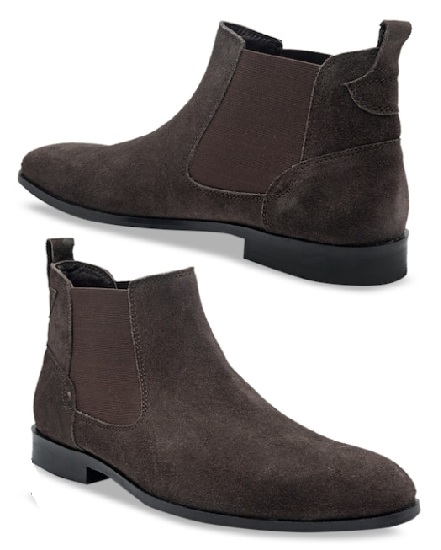 Brown Chelsea Suede Boots