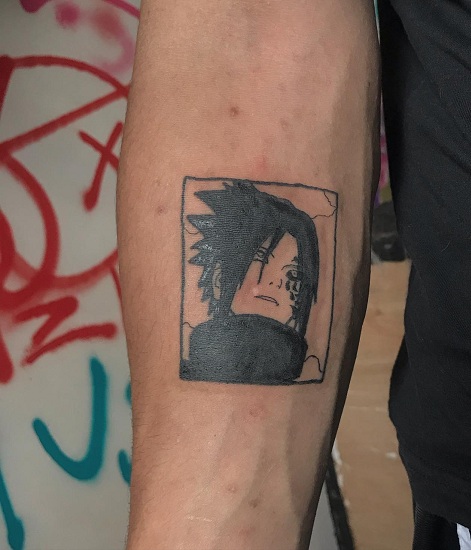 Dark Naruto Leg Tattoo