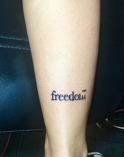 Enticing Tattoo Freedom Design