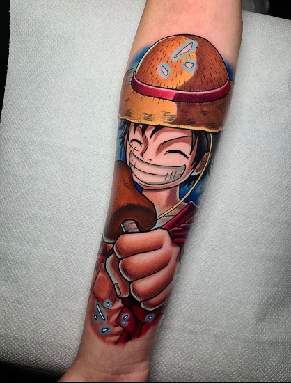Exciting Anime Hand Tattoo