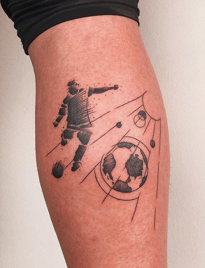 Exquisite Football Ball Tattoo