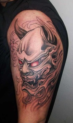 Fiery Yakuza Tattoo Design