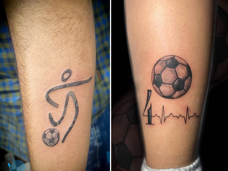 Foot Ball Tattoo Designs