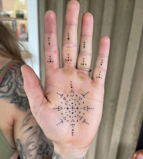 Hand Pick And Poke Tattoo