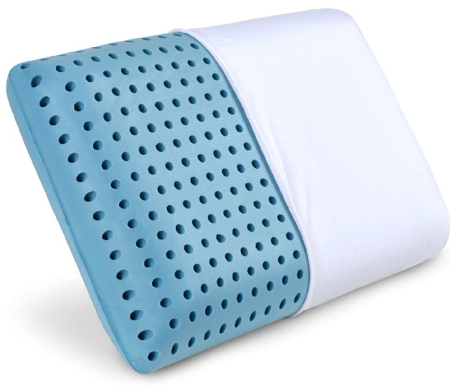 PharMeDoc Blue Cooling Gel Infused Memory Foam, Bed Pillow