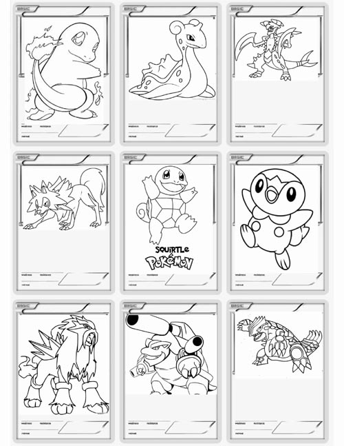 Pokemon Card Coloring Page