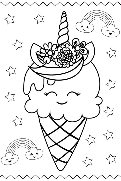Cool Ice Cream Coloring Pages (PDF Printable) - Coloringfolder.com | Ice  cream coloring pages, Free coloring pages, Ice cream cone drawing