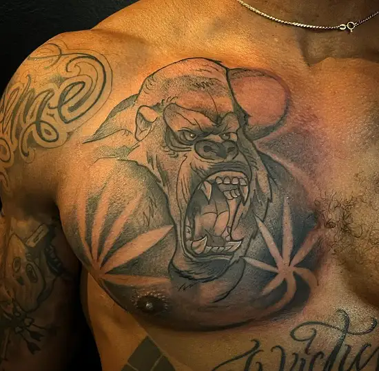 Mike DeVries  Tattoos  Body Part Back  King Kong Tattoo