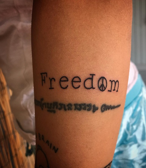 Simple Freedom Tattoo Design