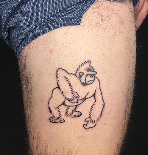 Simple Gorilla Tattoo