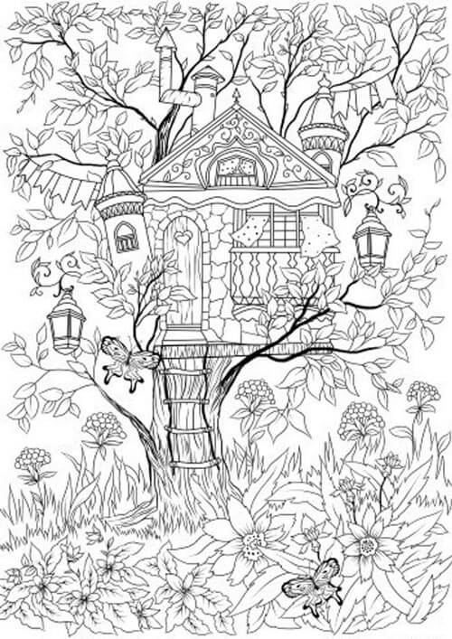 Spring Coloring Page For Adults