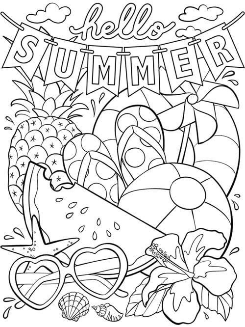 Summer Food coloring image