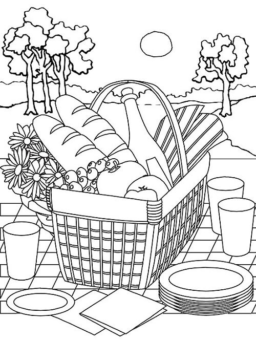Summertime Colouring Page