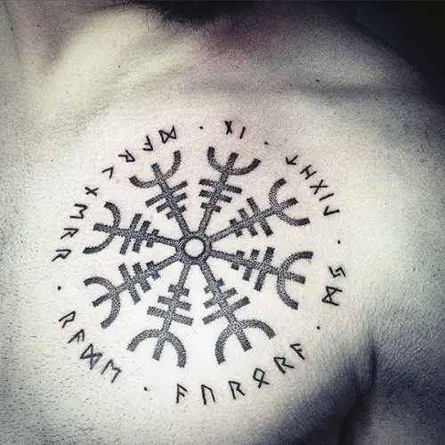 ᛟ Heathen Tattoos ᛟ  kamekoepitaph Helm of awe tattoo for a brave
