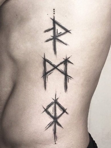 Viking Style Rune Tattoo Design