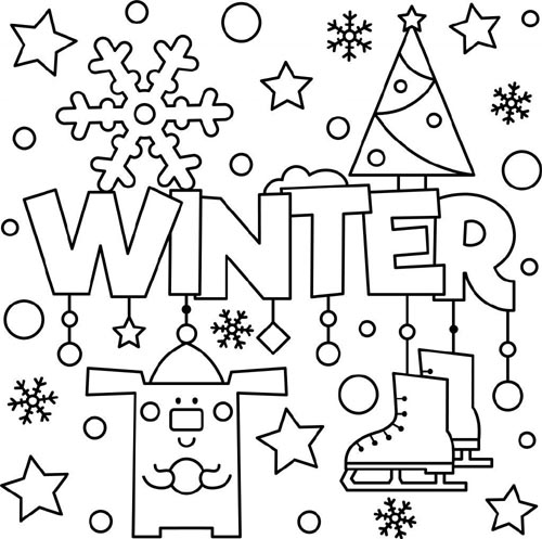 Welcome Winter Coloring Page