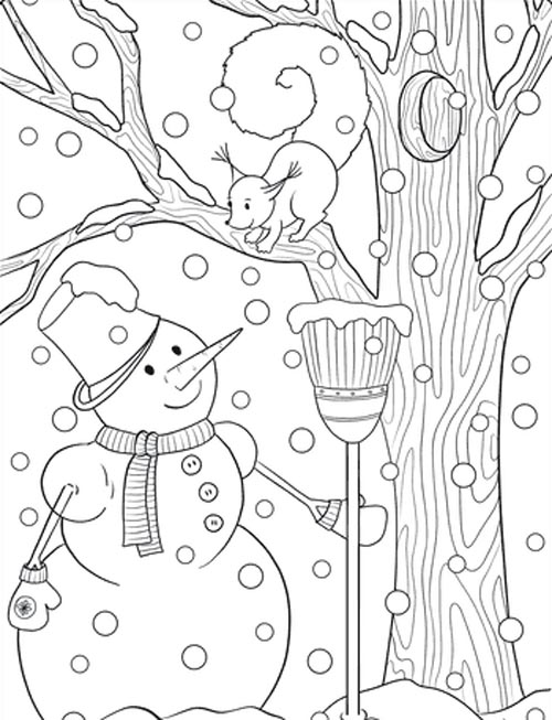 Winter Coloring for Kindergarden