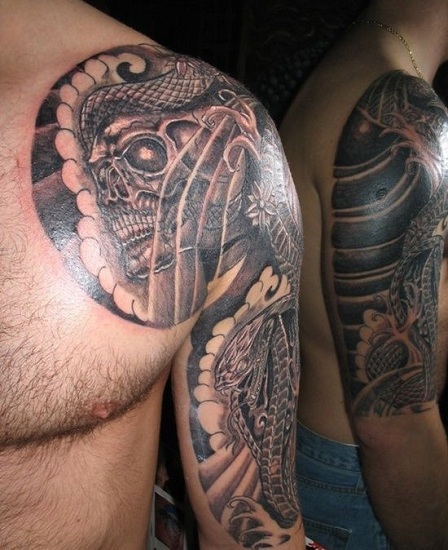 Yakuza Skull Tattoo On The Arm