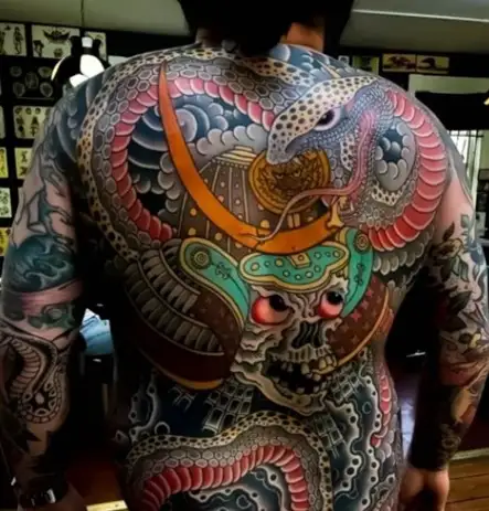 Yakuza Back Tattoo  Illustration by Reiko Lauper