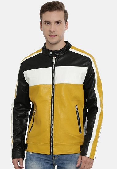 Yellow Waterproof Biker Jacket