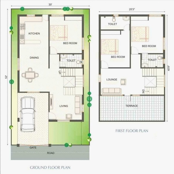 700 Sqft Duplex House Plans