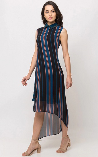 Georgette Designer Midi Dress