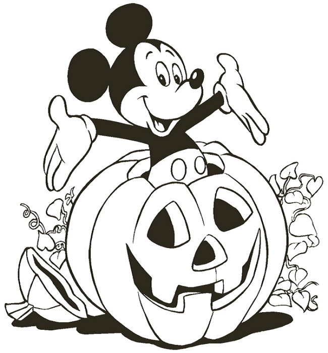 Halloween Cartoon Coloring Page