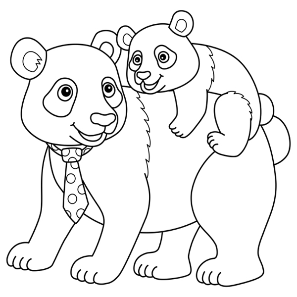 Panda Bear Coloring Image