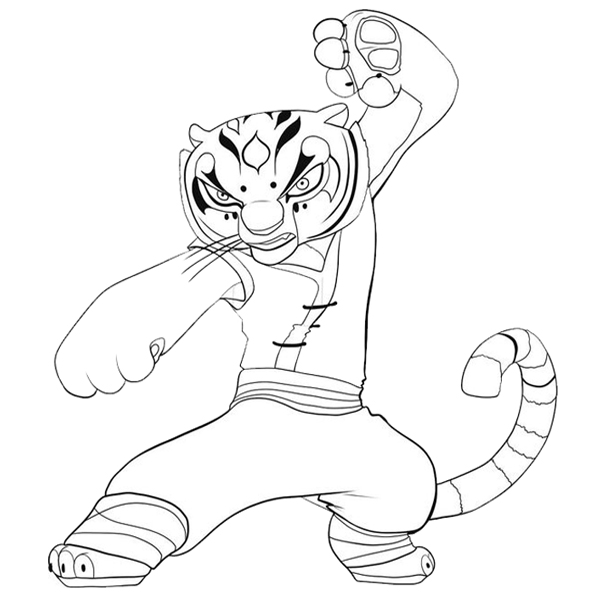 Tigress Kung Fu Panda Coloring Paper
