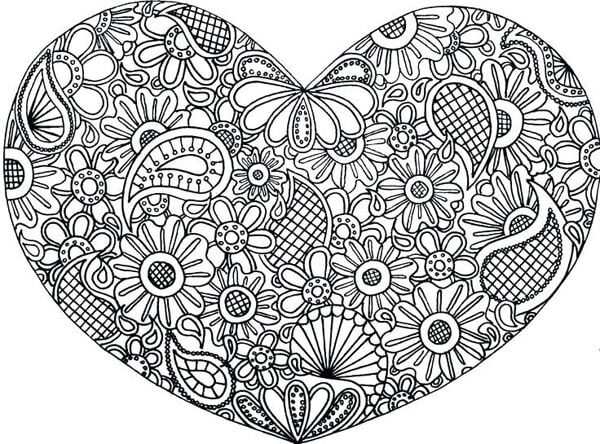 Valentine Heart Coloring Picture
