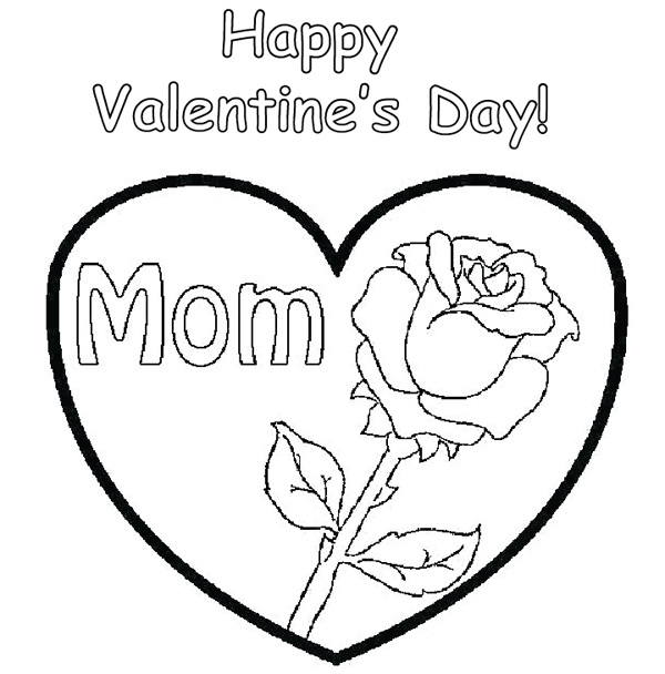 Valentines Day Coloring for Mom