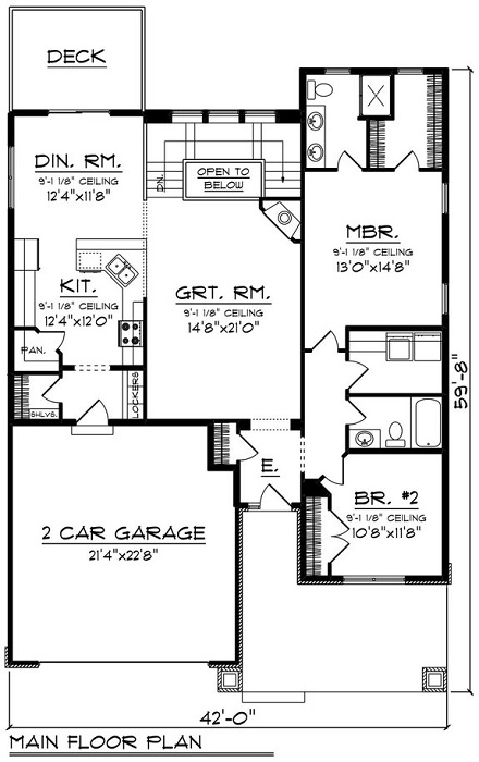 2 Bhk House Plan in 1500 Sq Ft