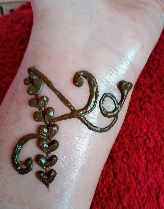 A Letter Henna Tattoo