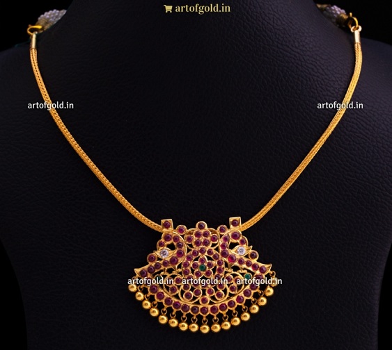 Antique Ruby Pendant Necklace