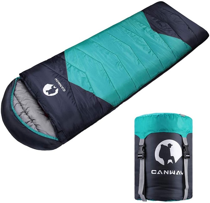 CANWAY Sleeping Bag with Compression Sack
