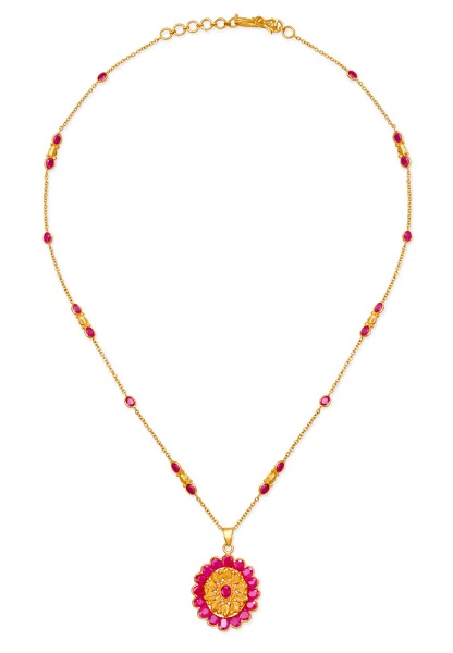 Ruby Chain With Pendant