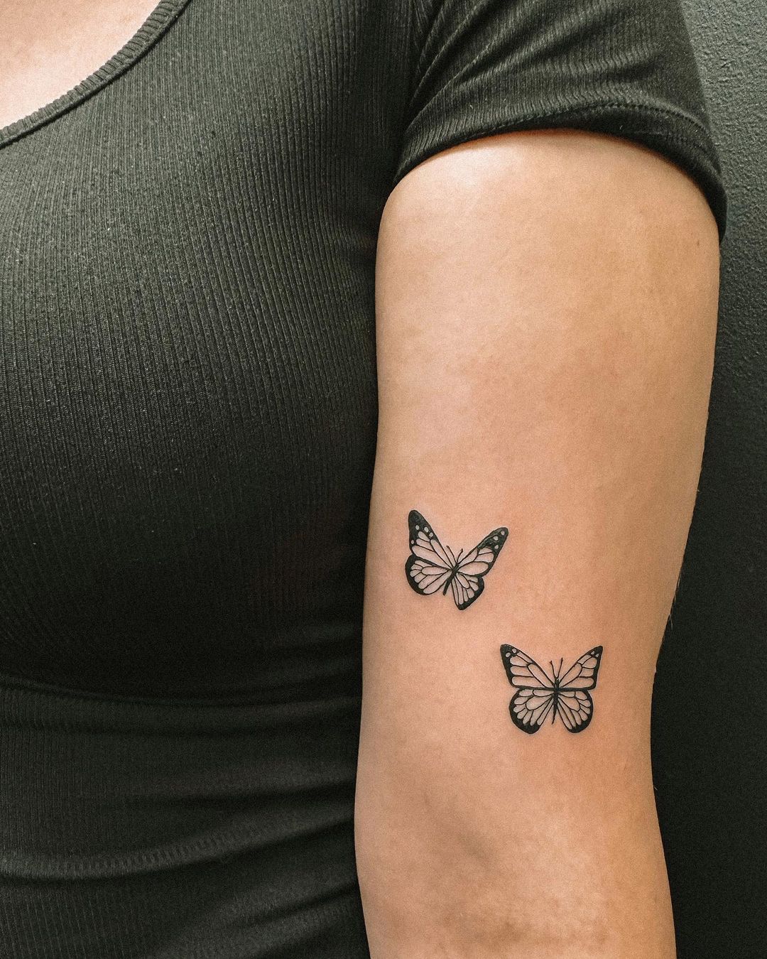 Simple Butterfly Tattoo On Arm
