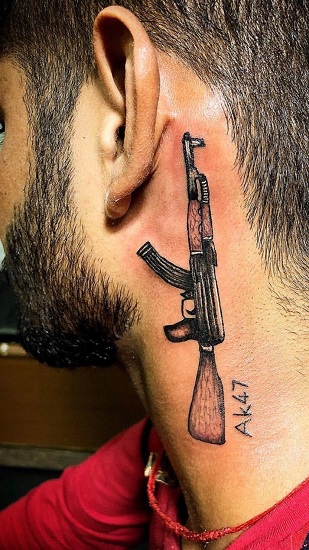 15 Exploding AK-47 Tattoos for Gun Enthusiasts | Styles At Life
