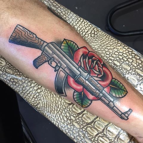 20 Gun Tattoo Pictures, Images And Design Ideas
