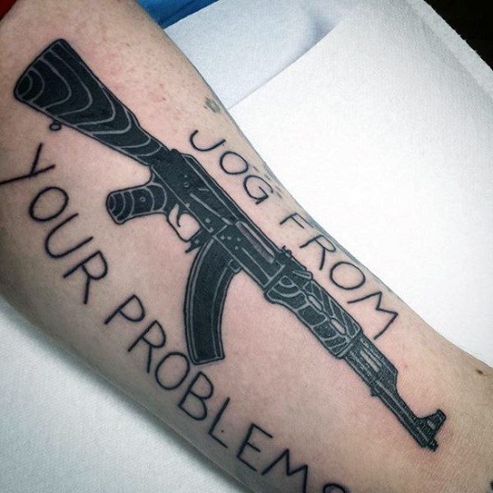 15 Exploding AK-47 Tattoo Designs for Gun Enthusiasts